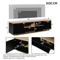 180×40×46cm High Gloss TV Stand Lowboard with 2 Drawers & 2 Storage Cabinets
