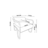 68.5 X 73 X 70.5 cm Modern Lounge Chair with Stylish Backrest