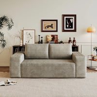 Komfortabel loveseat i fløjl, 180 cm