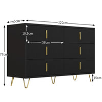 Modern Sideboard with 6 Drawers, Chest of Drawers and Plenty of Storage