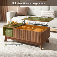 Modern Coffee Table with Lifting Function, Wave Optics