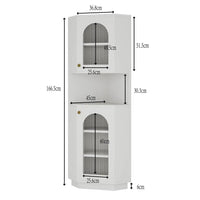 45 X 45 X 166, 5cm Bathroom Cabinet with Light Bar, Corner Cabinet
