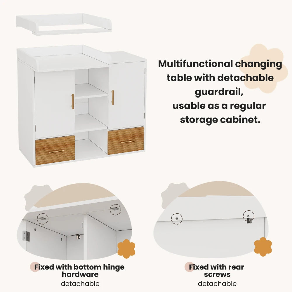 Multifunctional Foldable Storage Cabinet for Baby