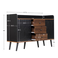 Sideboard with Three Drawers, Sideboard for Bedroom and Living Room
