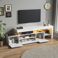 192*37*53cm Modern Living Room TV Cabinet with 3 Cabinets