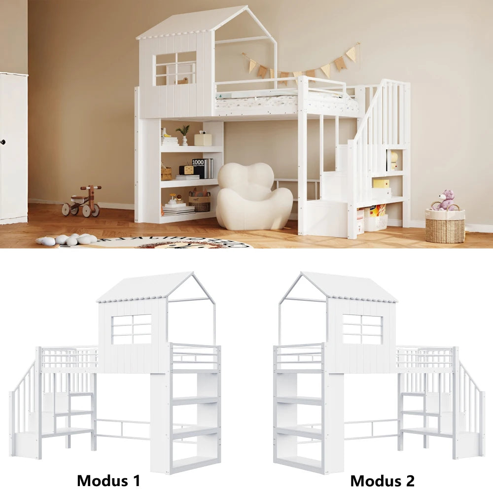 90×200cm Iron High Bed, House Design, High Safety Grille