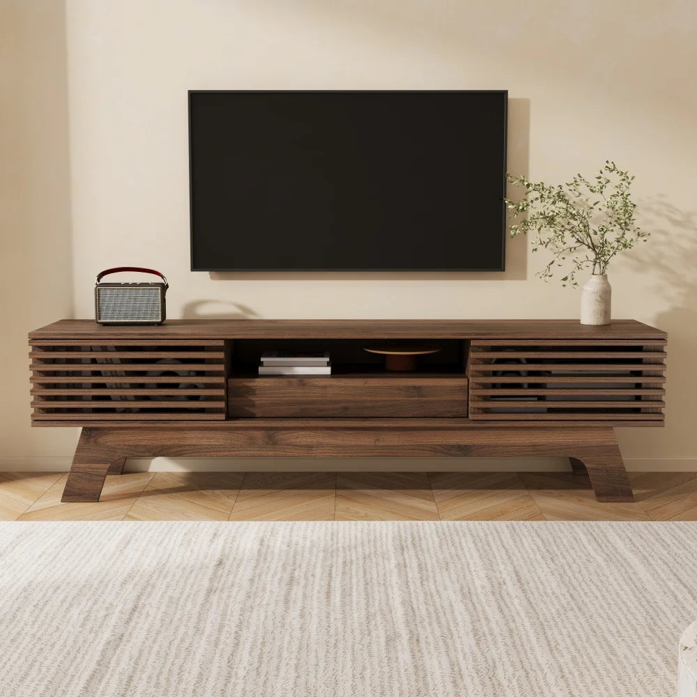 150 X 35 X 44 Cm Tv Lowboard Tv Cabinet, Mdf Laminated Tv Stand with Doors