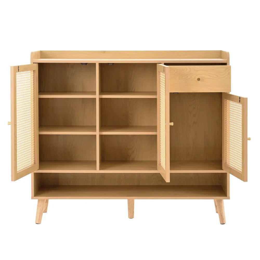 Shoe Cabinet, Shoe Rack with 3 Doors and1 Drawers and 5 Shelves