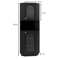 45 X 45 X 166, 5cm Bathroom Cabinet with Light Bar, Corner Cabinet