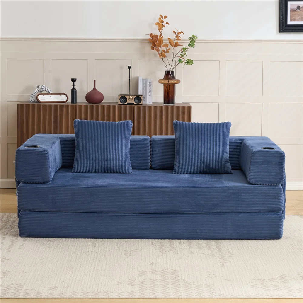 Free Combination Modular Upgrade Boneless Corduroy Floor Mattress Sofa