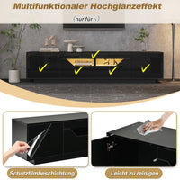 180x40x45cm High‑Gloss TV Stand Lowboard