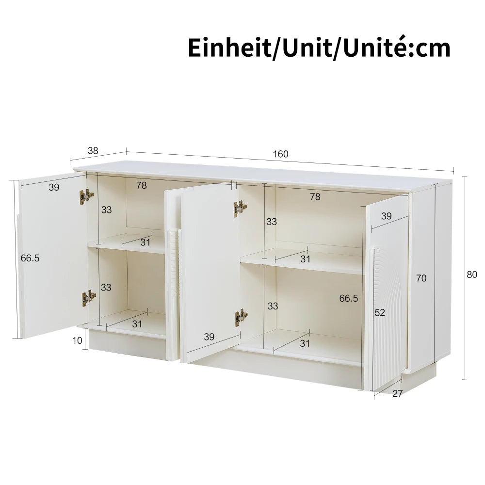 Modern Sideboard with Curved Doors