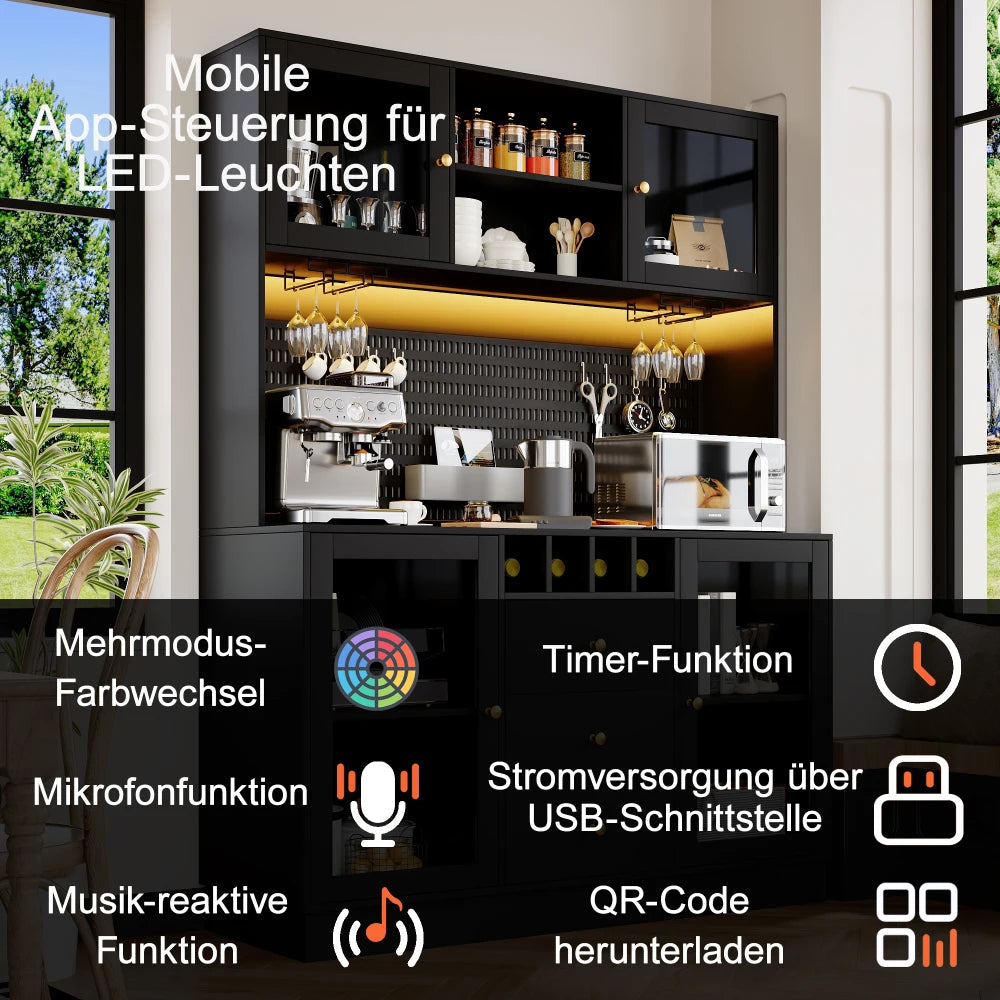 Kitchen Cabinet with Smart LED Lighting