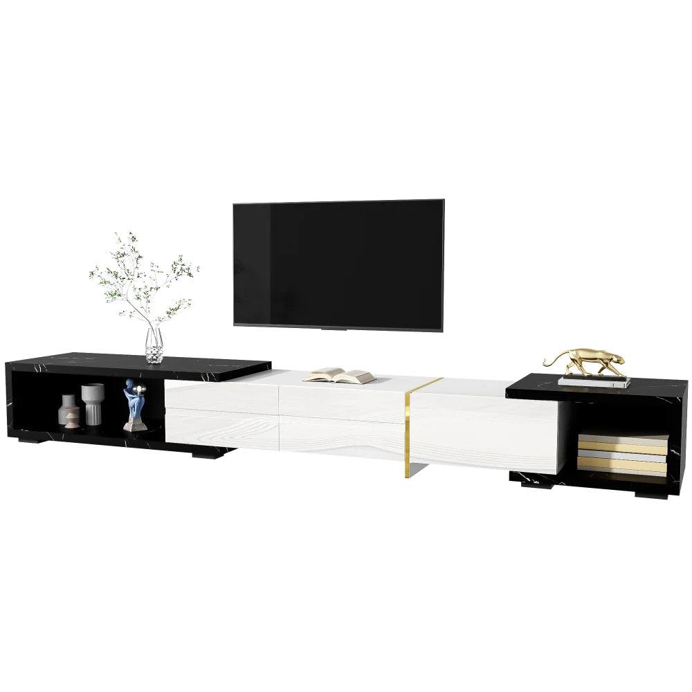 Modern TV Cabinet with Variable Length (140-260 Cm), Rotatable Function