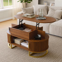 Oval Height Adjustable Coffee Table