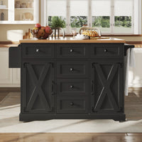 High Quality Kitchen Island, with Wood Grating & Large Storage