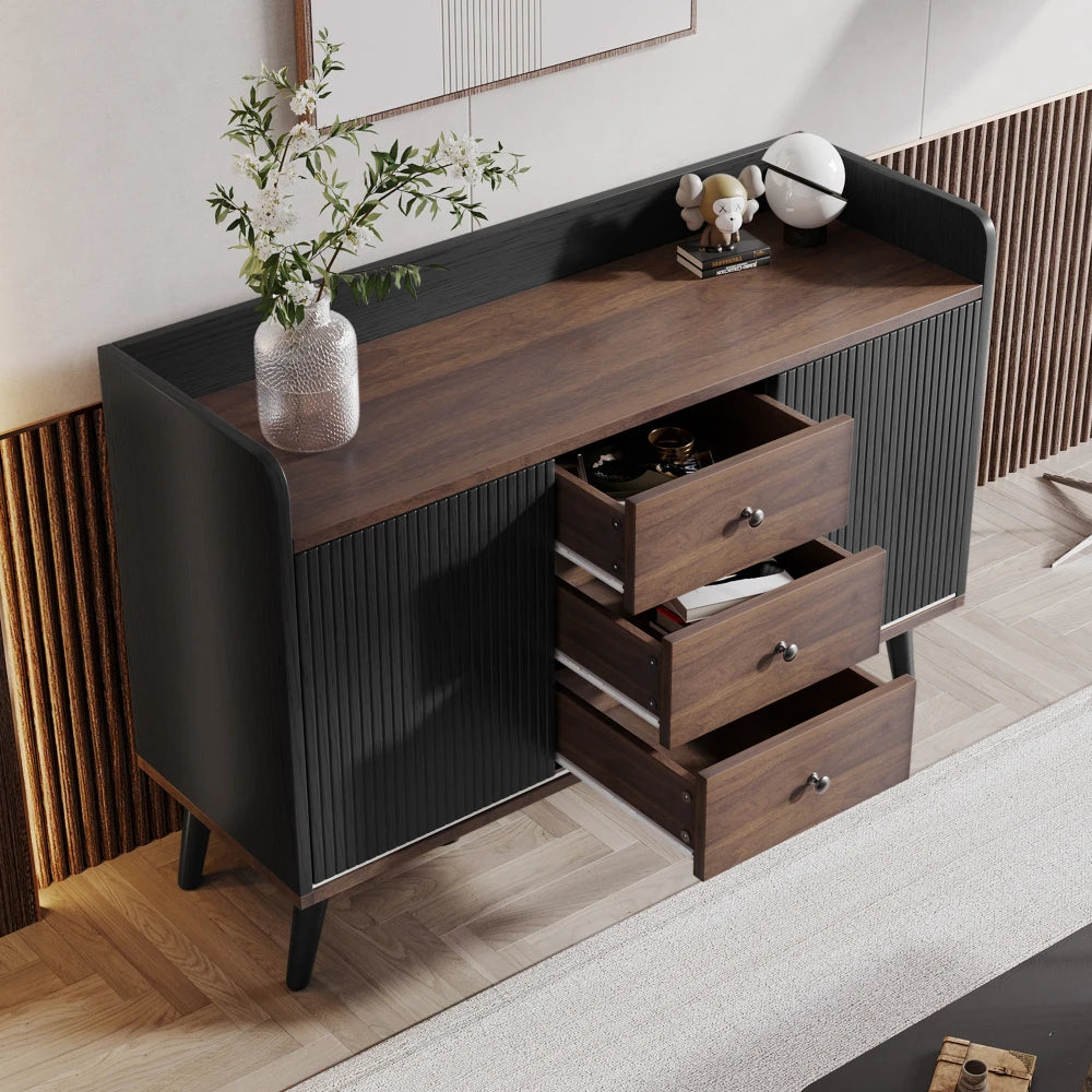Sideboard with Three Drawers, Sideboard for Bedroom and Living Room