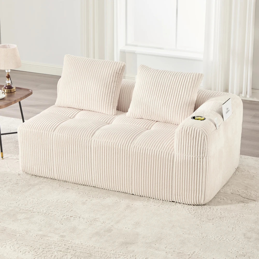 Kompakt modulsofa med sidelomme og kopholder