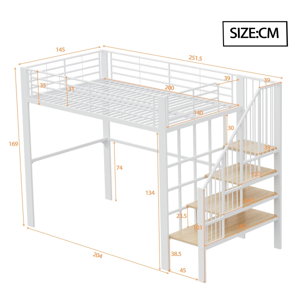 90*200cm/140*200cm High Bed