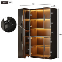 Living Room Display Cabinet with Pull-out Shelf