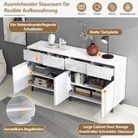 Modern High Gloss Sideboard, Drawers, Highboard