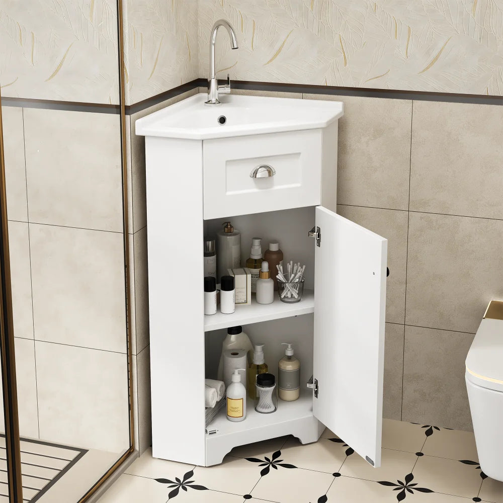 Bathroom Cabinet Space-saving Stand Model with Single Sink