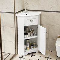 Bathroom Cabinet Space-saving Stand Model with Single Sink