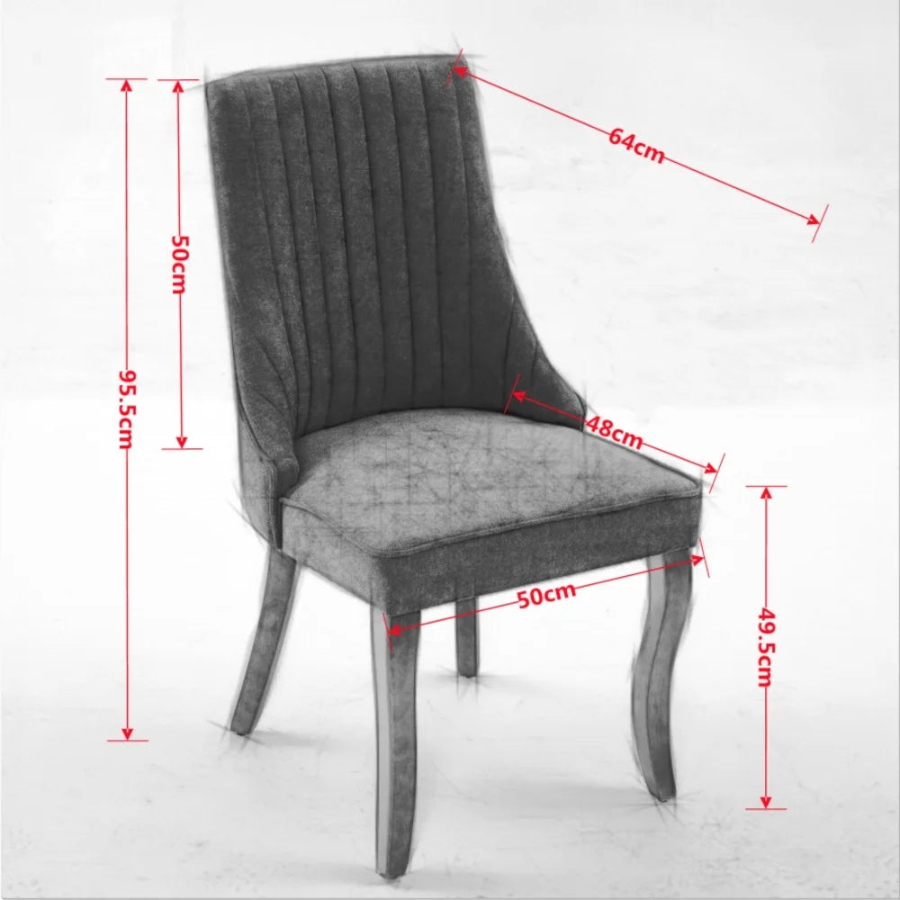 Rayon Cloth Flocking Linen Dining Chairs, Kitchen Dinner Chair