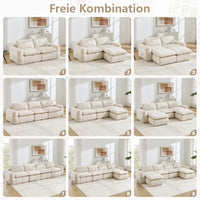 4-Seater Frameless U-Module Modular Sofa
