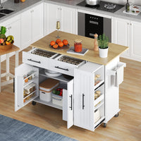 Kitchen Island with Drop Leaf