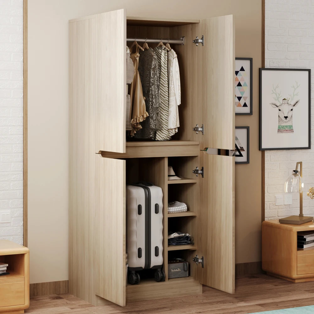 70 × 40 × 170cm Modern Wardrobe with Double Door Design