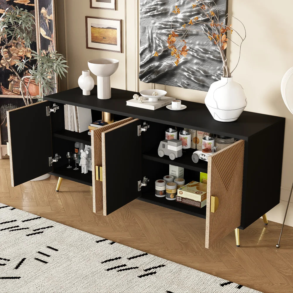 160cm Modern Sideboard, 4 Doors