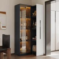 Moderne vitrine med glaslåger, 70x40x160 cm