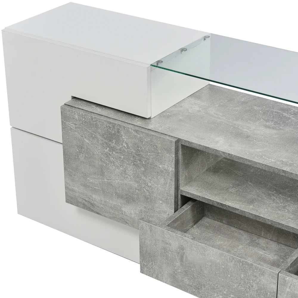 L200 X W35 X H60(cm) High Gloss TV Cabinet, Living Room Lowboard
