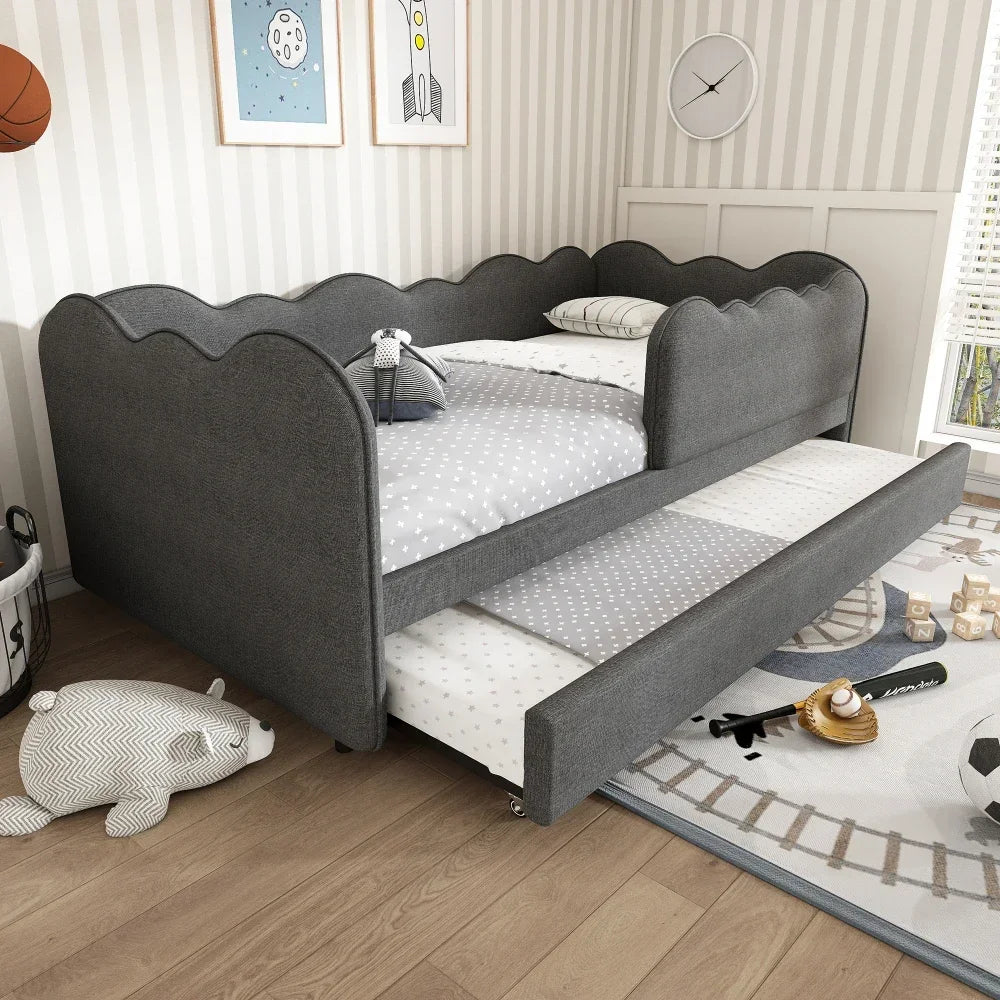 Polstret daybed 90x190 cm med udtræksseng