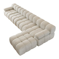 400cm L-Shape Corner Foam Boneless Compression Sofa