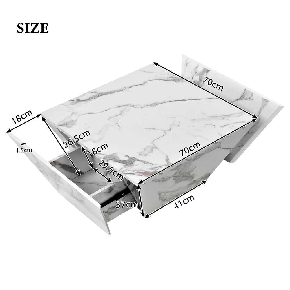 70*70*37cm Modern Drum Coffee Table