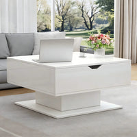 80*75*40cm Geometric Coffee Table with Hydraulic Lift