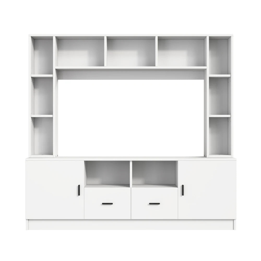180*35*170cm TV Living Wall Set with Showcase, TV Cabinet Set, 2 Cabinets