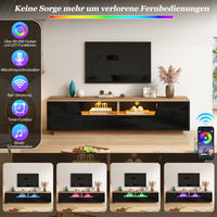 180×40×46cm High Gloss TV Stand Lowboard with 2 Drawers & 2 Storage Cabinets