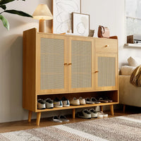 Shoe Cabinet, Shoe Rack with 3 Doors and1 Drawers and 5 Shelves