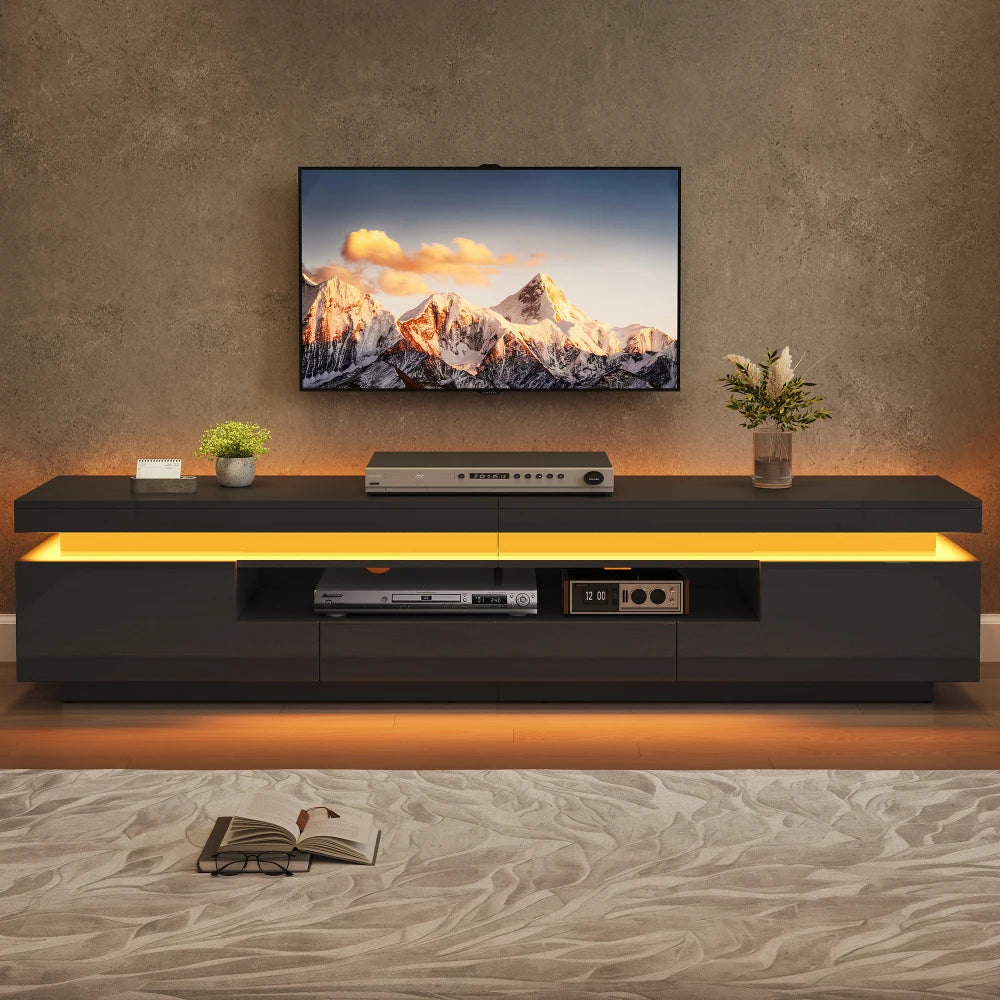 175×38×45cm High Gloss TV Stand Lowboard for Living Room