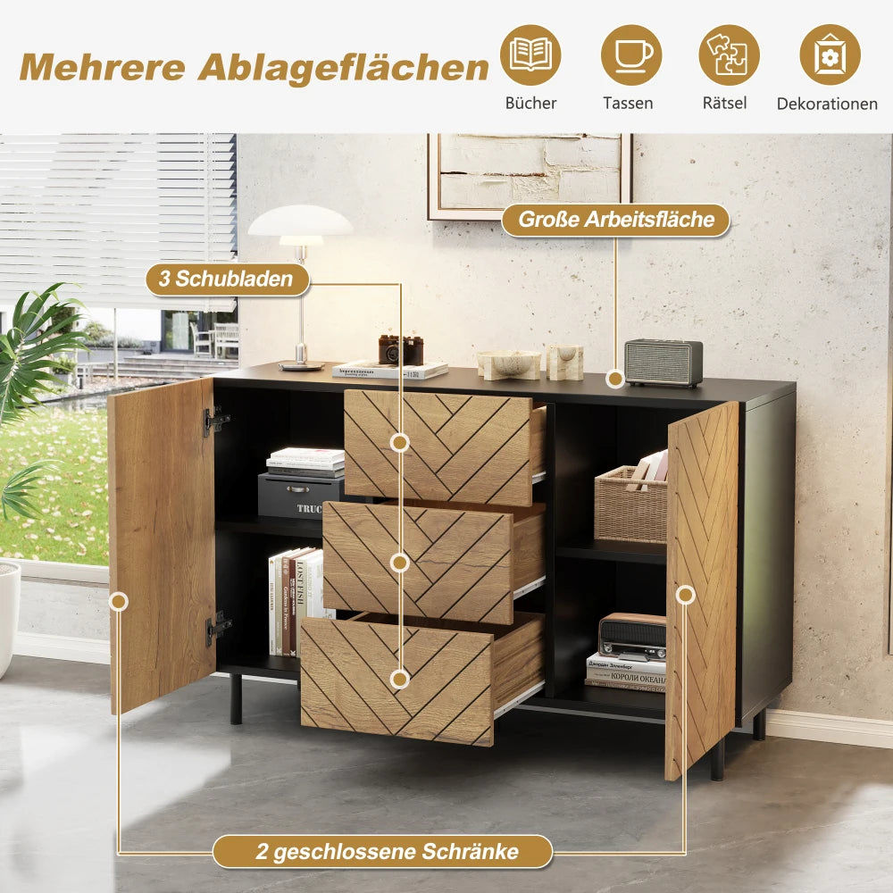 180×33.5×45 Cm Modern Living Room TV Cabinet Locker, TV Lowboard TV Stand