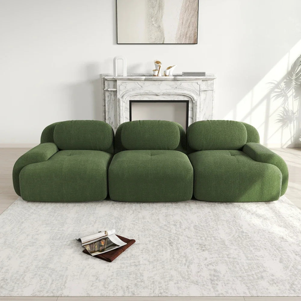 3-seater Sofa in Premium Cordsamt, Non-slip