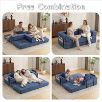 Free Combination Modular Upgrade Boneless Corduroy Floor Mattress Sofa