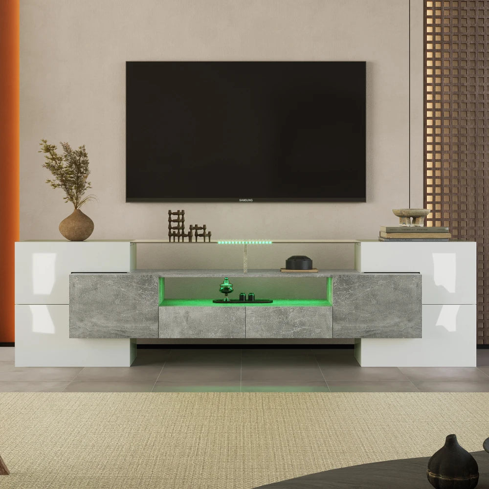 L200 X W35 X H60(cm) High Gloss TV Cabinet, Living Room Lowboard