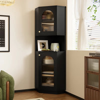 45 X 45 X 166, 5cm Bathroom Cabinet with Light Bar, Corner Cabinet