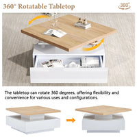 Multifunctional Square 360° Swivel Coffee Table