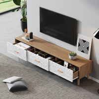 Vintage TV Stand, TV Cabinet Wood TV Table, Living Room Bedroom, Light Wood