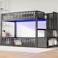 90x200cm & 140x200cm Bunk Bed with Storage Guide and Safe Place